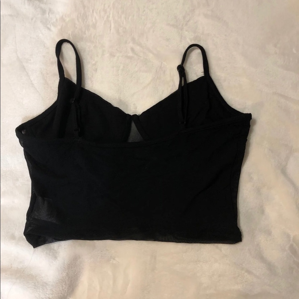 mesh cropped tank top